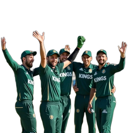 group, cricket, players, celebrating transparent PNG cut-out