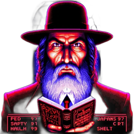 hat, pixel art, cyberpunk, vaporwave transparent PNG cut-out