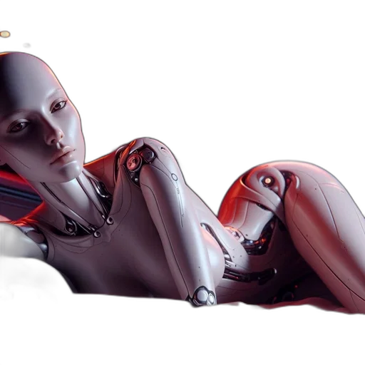 robot, cyberpunk, concept art, 3d render transparent PNG cut-out