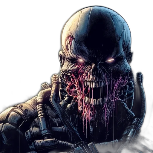 mask, comic book art, concept art, cyberpunk transparent PNG cut-out