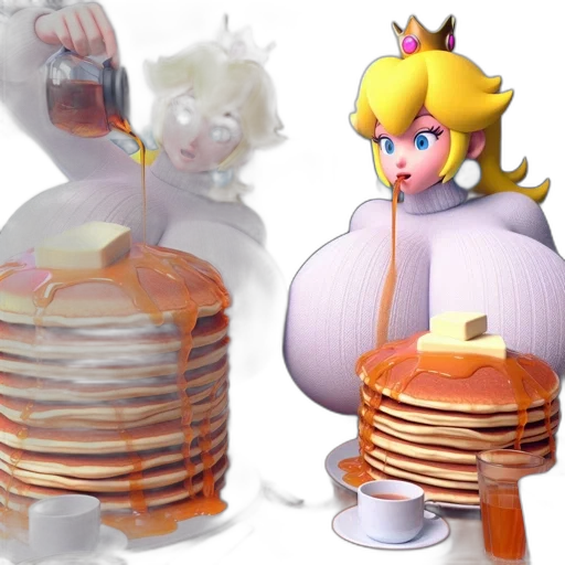 food, 3d render, concept art, vaporwave transparent PNG cut-out