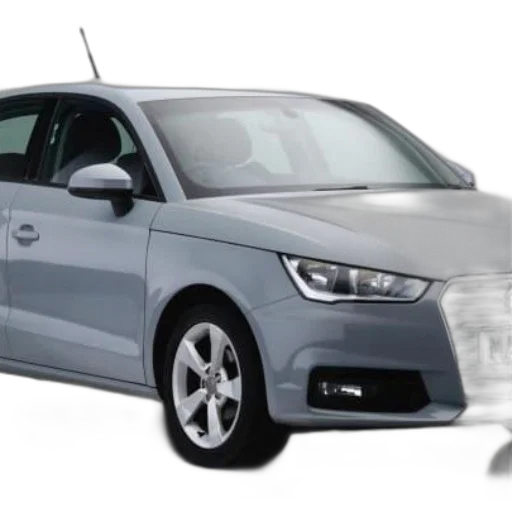 car, silver, audi, parked transparent PNG cut-out