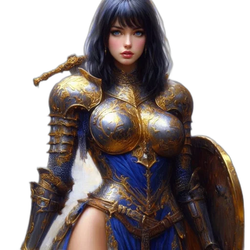 sword, dress, weapon, fantasy art transparent PNG cut-out