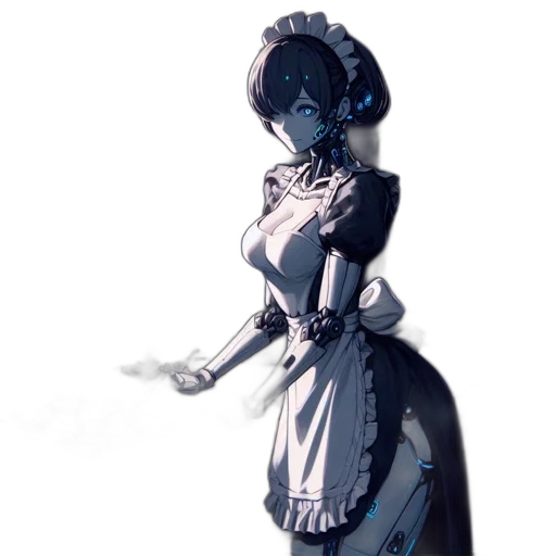 dress, robot, staff, mask transparent PNG cut-out