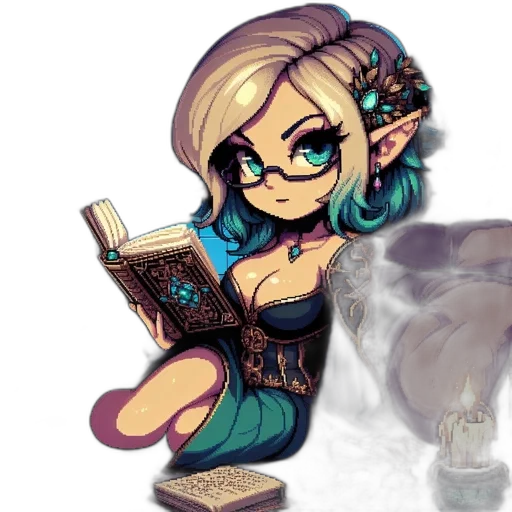 fantasy art, pixel art, cartoon, concept art transparent PNG cut-out