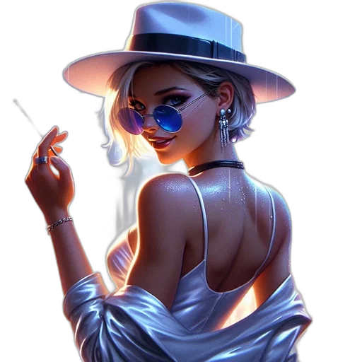 jewelry, hat, staff, jacket transparent PNG cut-out