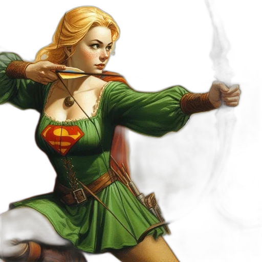 comic book art, fantasy art, concept art, blonde transparent PNG cut-out