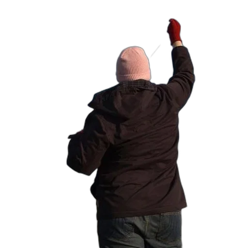 jacket, staff, umbrella, hat transparent PNG cut-out