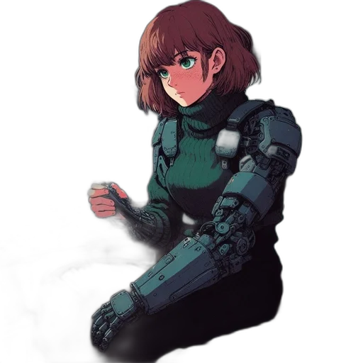 robot, weapon, jacket, dress transparent PNG cut-out