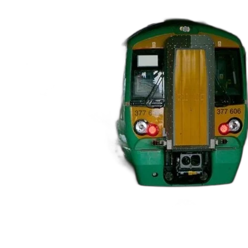 3d render, photorealistic, green, train transparent PNG cut-out