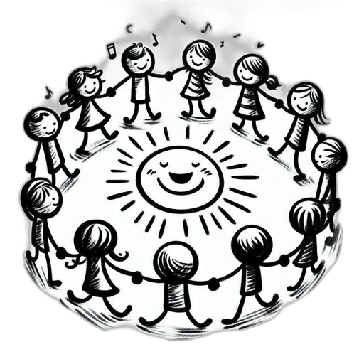 staff, stick-figure, characters, circle transparent PNG cut-out