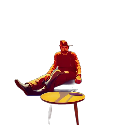 furniture, robot, staff, hat transparent PNG cut-out