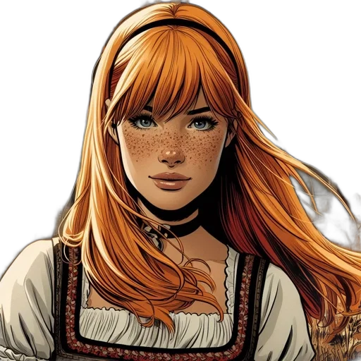 face, comic book art, fantasy art, concept art transparent PNG cut-out
