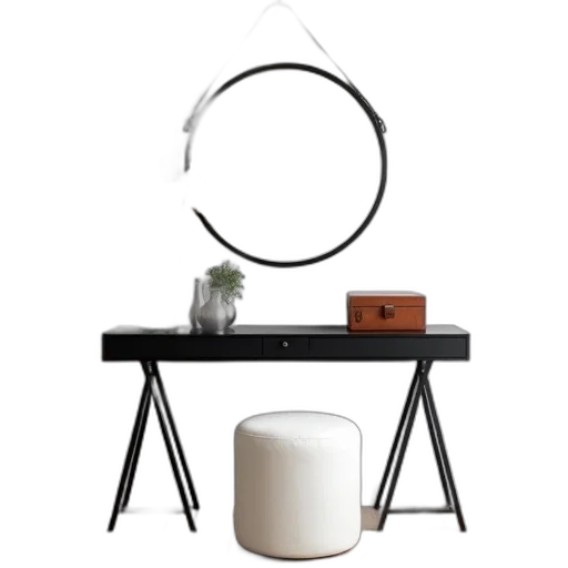 furniture, jewelry, 3d render, monochrome transparent PNG cut-out