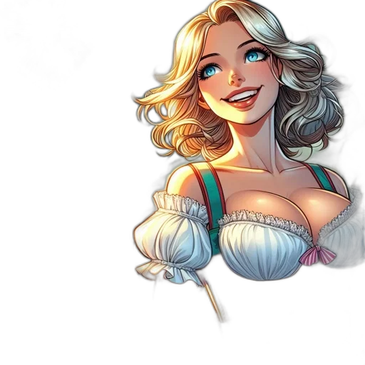 dress, comic book art, concept art, fantasy art transparent PNG cut-out