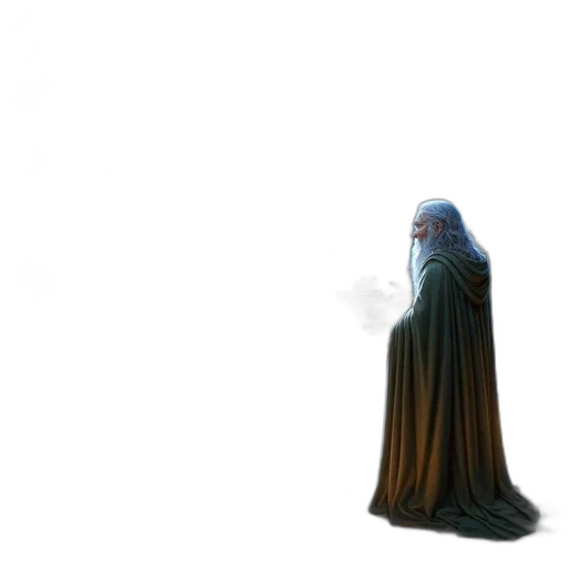 dress, staff, creature, mask transparent PNG cut-out