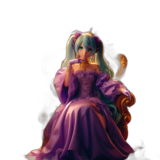dress, crown, staff, fantasy art transparent PNG cut-out