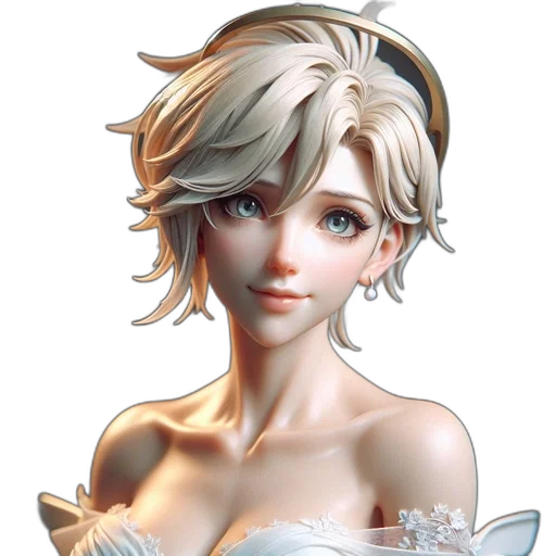 crown, dress, face, concept art transparent PNG cut-out