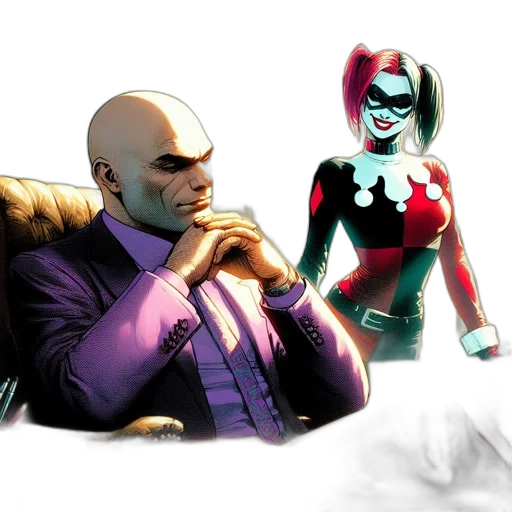 comic book art, concept art, 3d render, bald transparent PNG cut-out
