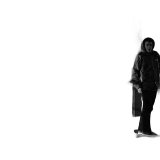 jacket, staff, creature, robot transparent PNG cut-out