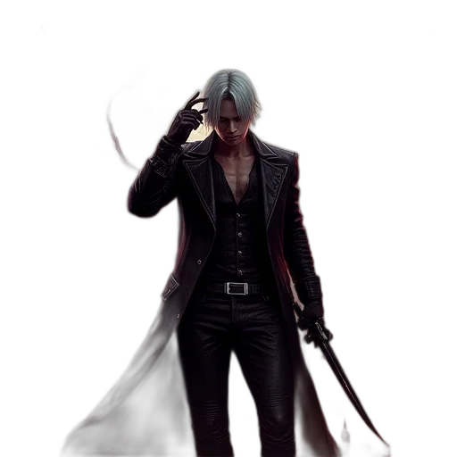 weapon, staff, sword, jacket transparent PNG cut-out