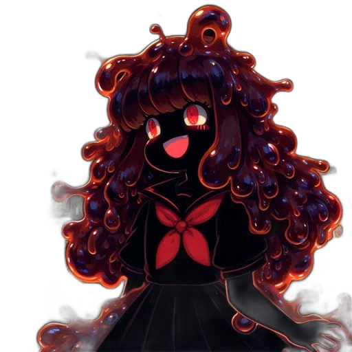 mask, dress, hair, creature transparent PNG cut-out