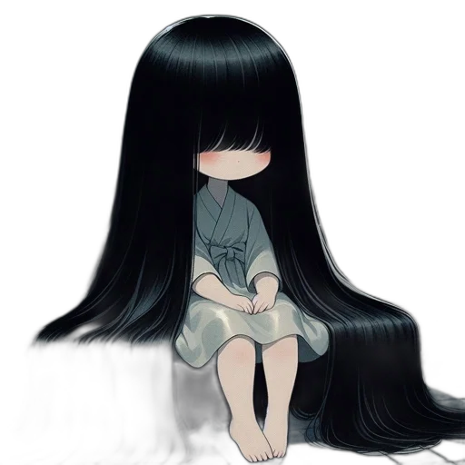 hair, dress, creature, mask transparent PNG cut-out