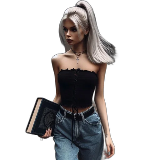 hair, jewelry, 3d render, photorealistic transparent PNG cut-out