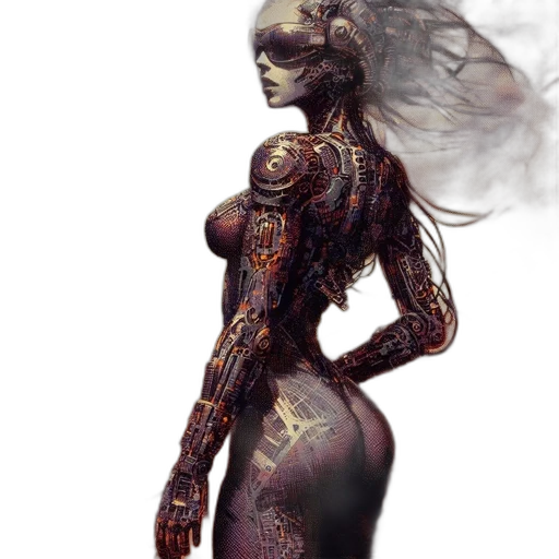 robot, dress, fantasy art, concept art transparent PNG cut-out