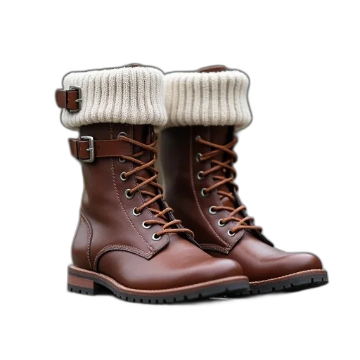 shoes, 3d render, pair, brown transparent PNG cut-out