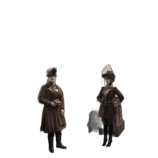 hat, jacket, staff, umbrella transparent PNG cut-out