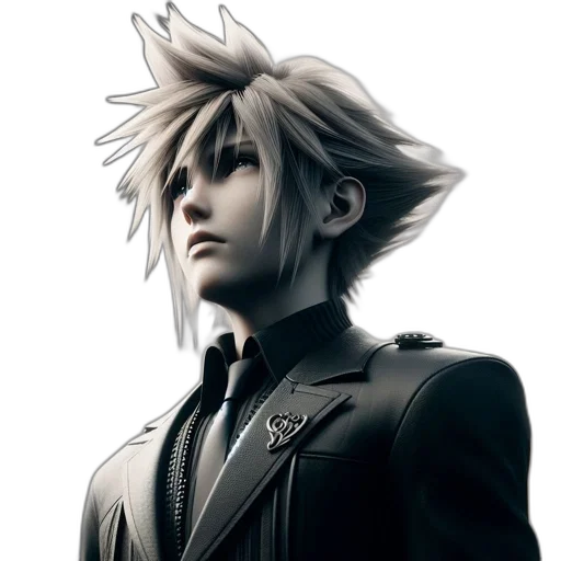 jacket, face, staff, hair transparent PNG cut-out