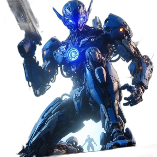robot, weapon, sword, staff transparent PNG cut-out