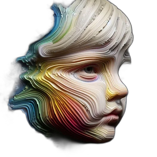 face, mask, hair, creature transparent PNG cut-out