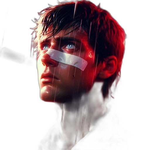 face, photorealistic, comic book art, concept art transparent PNG cut-out