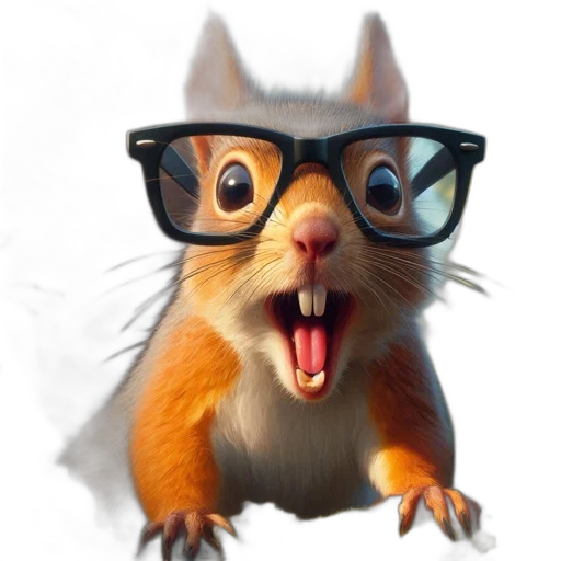 animal, staff, face, 3d render transparent PNG cut-out