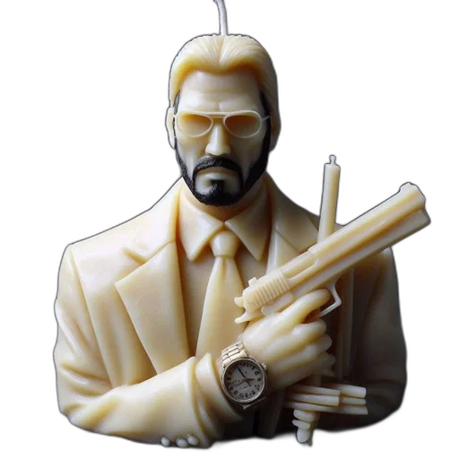 jacket, staff, weapon, robot transparent PNG cut-out