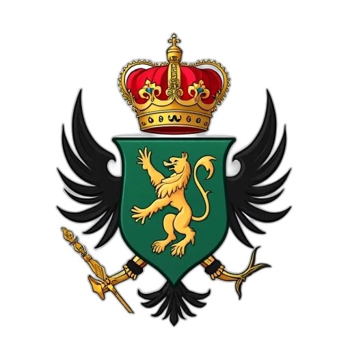 crown, staff, dragon, sword transparent PNG cut-out
