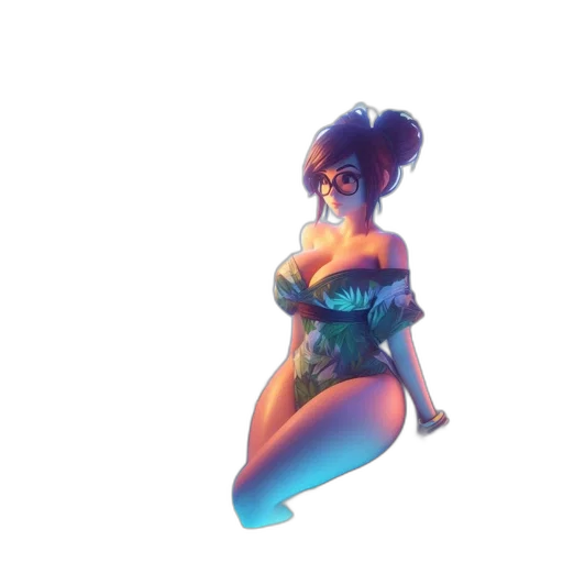 dress, creature, mask, staff transparent PNG cut-out