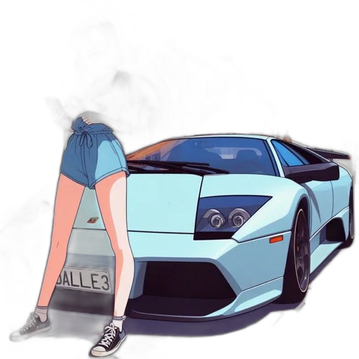 car, jacket, umbrella, dress transparent PNG cut-out