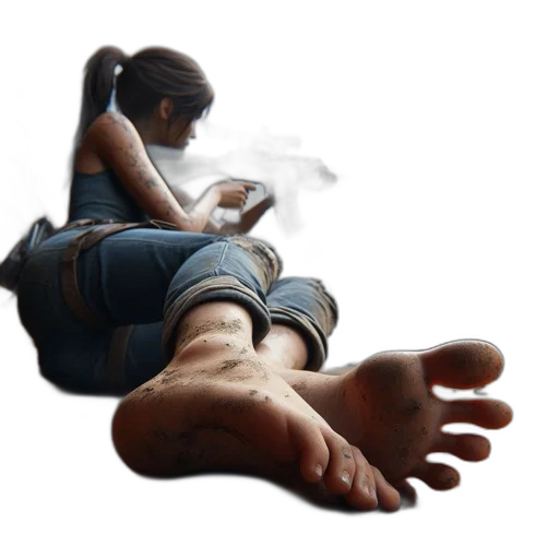 shoes, weapon, concept art, photorealistic transparent PNG cut-out