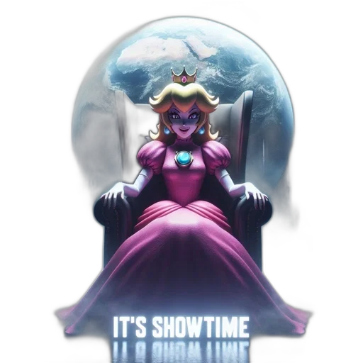 crown, dress, concept art, vaporwave transparent PNG cut-out