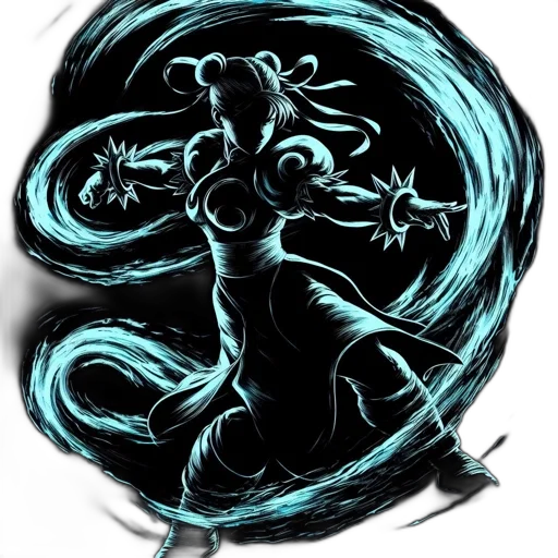 staff, dragon, hair, sword transparent PNG cut-out