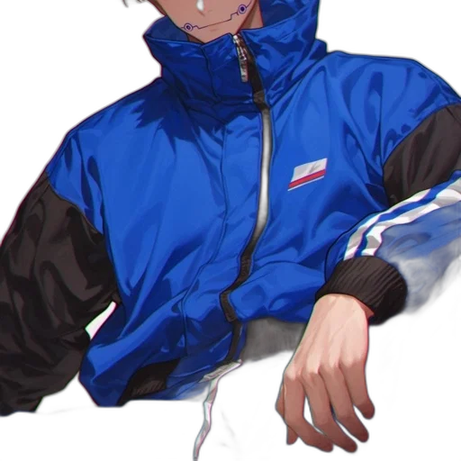 jacket, face, staff, creature transparent PNG cut-out