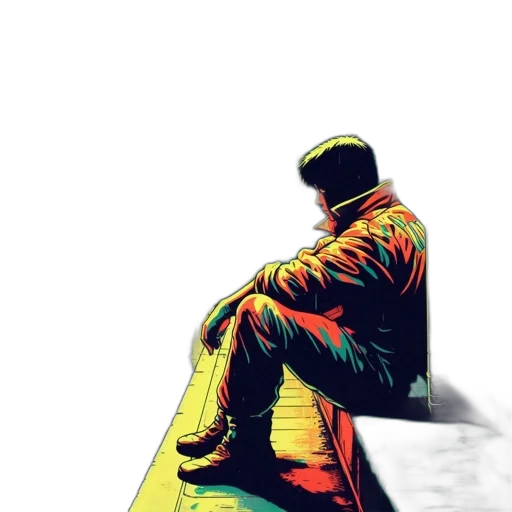 jacket, hat, bottle, face transparent PNG cut-out