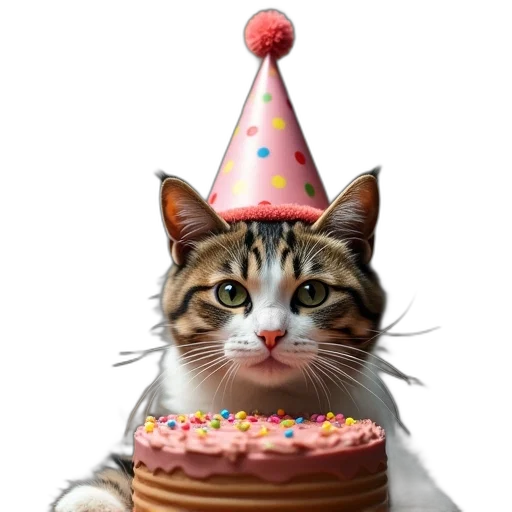 hat, staff, happy, birthday transparent PNG cut-out