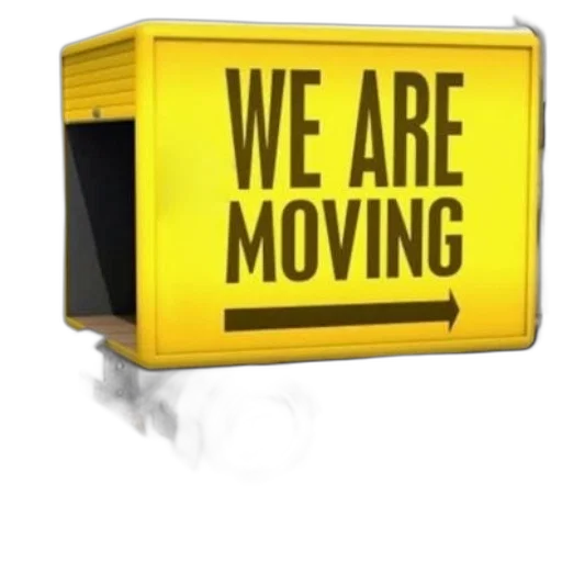 furniture, yellow, moving, truck transparent PNG cut-out