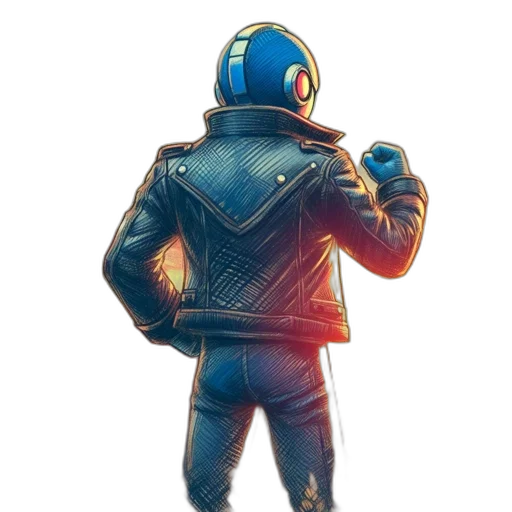 jacket, robot, staff, mask transparent PNG cut-out