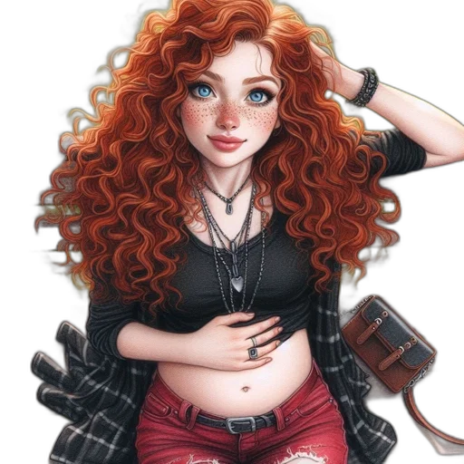 hair, jewelry, fantasy art, cartoon transparent PNG cut-out