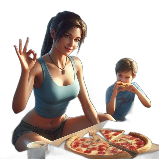 food, concept art, photorealistic, pixel art transparent PNG cut-out